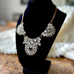 SOLD — Vintage Rhinestone Statement Necklace